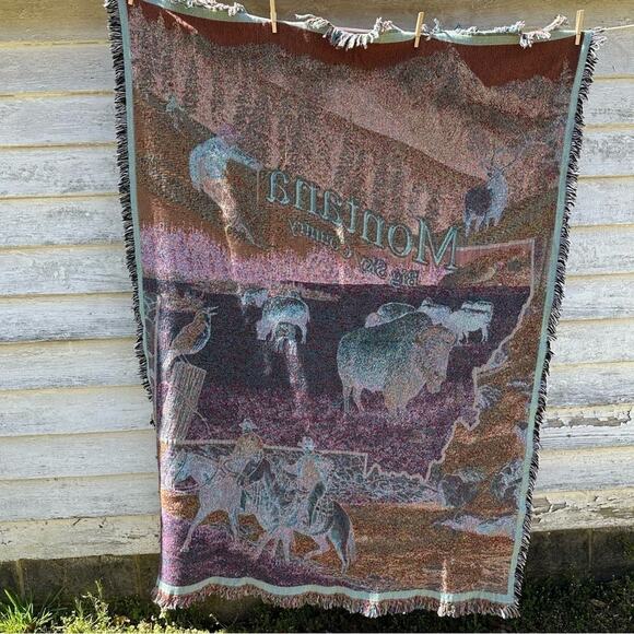 Throw blanket Montana big sky country excellent condition - Picture 3 of 3
